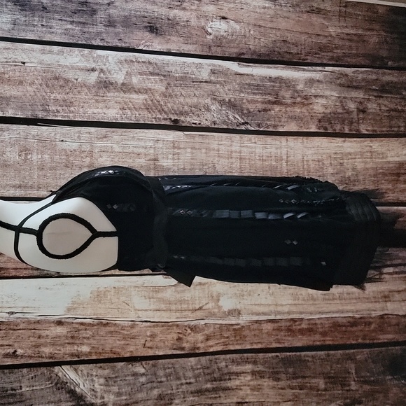 Vamp Sue Wong Size 8 Silk Black Dress - Picture 2 of 7